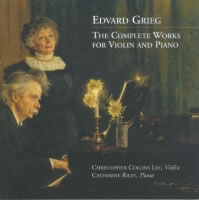 CD Cover Edvard Grieg. The complete works for violin and piano