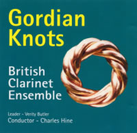 CD Cover:  Gordian Knots by The British Clarinet Ensemble