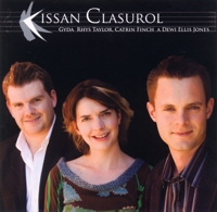 CD cover: Kissan Clasurol with Rhys Taylor, Catrin Finch and Dewi Ellis Jones