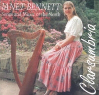 CD cover: Clarsumbria - Songs and Music of the North by Janet Bennett