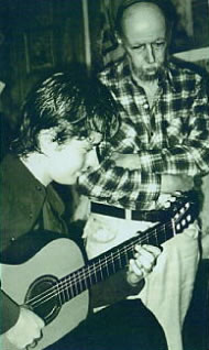 Photograph of Jean Chatillion with guitarist Sébastien Deshaies (Chorals Op.88)