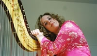 Angharad with her Concert Harp