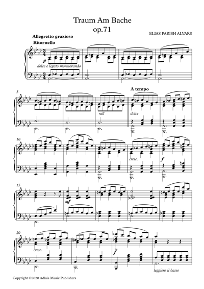 Sample page of the music