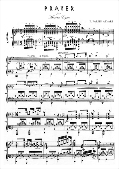 Sample page of the music