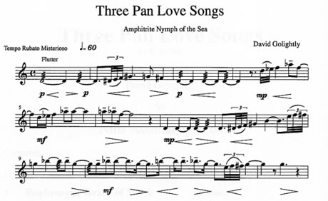Music sample for Three Pan Love Songs