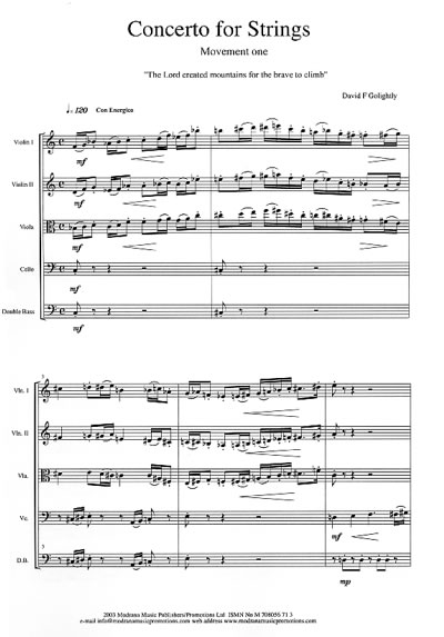 Music sample for Concerto for Strings