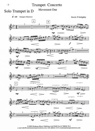 Sample of Trumpet Part