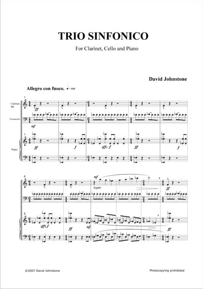 Sample page of music