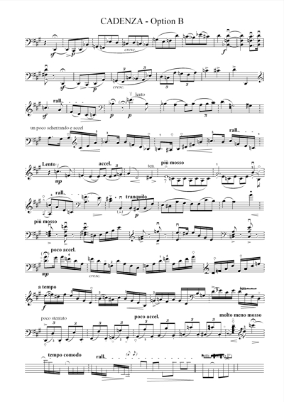 Music sample for Manual of Cadences and Cadenzas