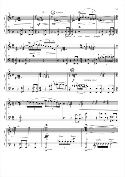 Sample page of the music