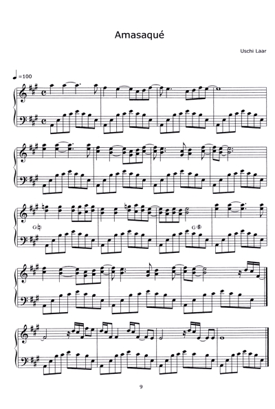 Sample page from score