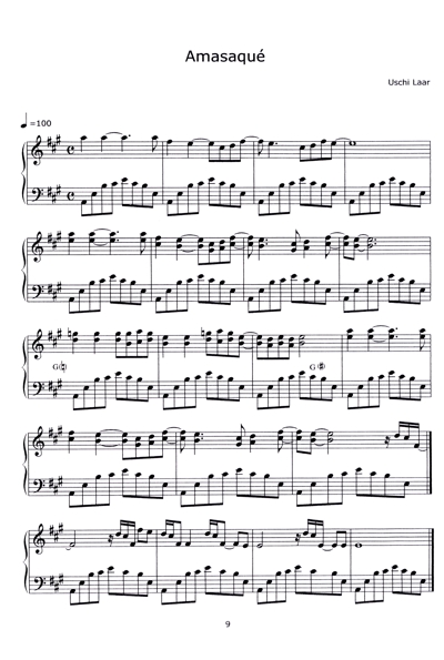 Sample page from score