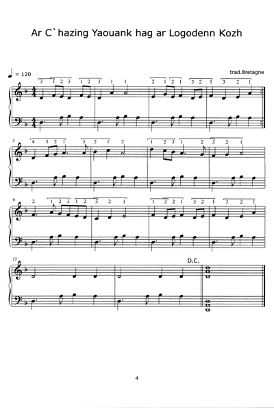 Sample page from score