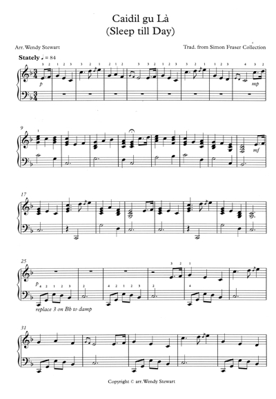 Sample page from score