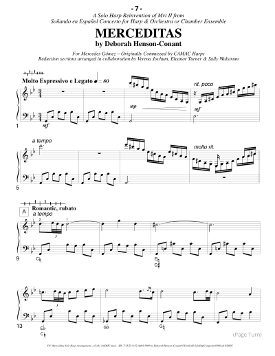 Sample page of the music